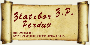 Zlatibor Perduv vizit kartica